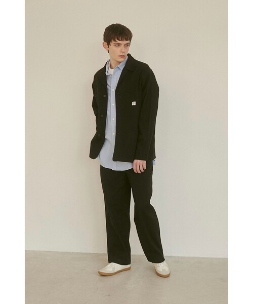COVERALL/EC-JKT　カバーオールジャケット　ブラックXL OVERSIZED COVERALL JACKET ｜ JOHN PARTRIDGE