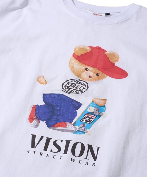 VISION STREET WEAR(ヴィジョンストリートウェア)の「【VISION STREET WEAR】オリジナルグラフィック テディベアスケータープリントTシャツ / バックプリント(Tシャツ/カットソー・レディース・ホワイト/グリーン/ブラック・MEDIUM/LARGE/X-LARGE)」の10枚目の写真