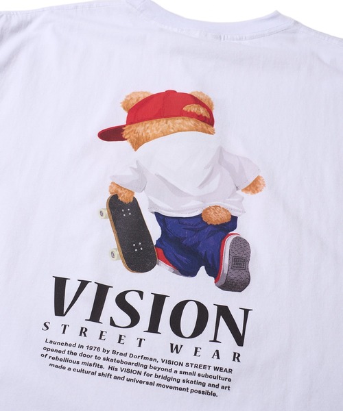 VISION STREET WEAR(ヴィジョンストリートウェア)の「【VISION STREET WEAR】オリジナルグラフィック テディベアスケータープリントTシャツ / バックプリント(Tシャツ/カットソー・レディース・ホワイト/グリーン/ブラック・MEDIUM/LARGE/X-LARGE)」の11枚目の写真
