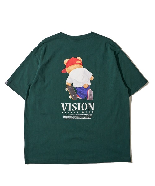 VISION STREET WEAR(ヴィジョンストリートウェア)の「【VISION STREET WEAR】オリジナルグラフィック テディベアスケータープリントTシャツ / バックプリント(Tシャツ/カットソー・レディース・ホワイト/グリーン/ブラック・MEDIUM/LARGE/X-LARGE)」の9枚目の写真