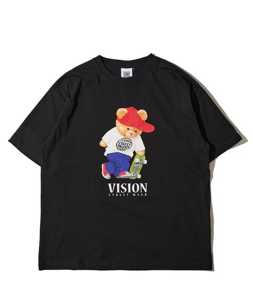 VISION STREET WEAR(ヴィジョンストリートウェア)の「【VISION STREET WEAR】オリジナルグラフィック テディベアスケータープリントTシャツ / バックプリント(Tシャツ/カットソー・レディース・ホワイト/グリーン/ブラック・MEDIUM/LARGE/X-LARGE)」の6枚目の写真