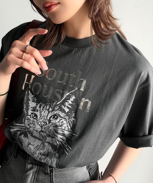 セール】上品カジュアルを楽しむ。シルケット風アニマルTシャツ(半袖 セール】上品カジュアルを楽しむ。シルケット風アニマルTシャツ(半袖
