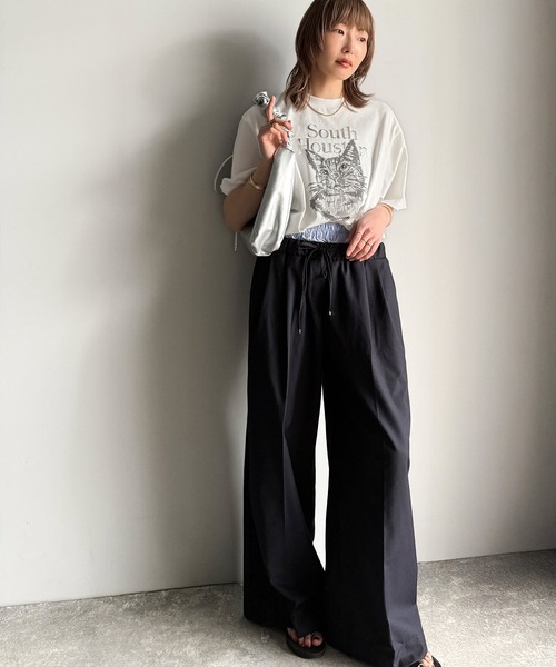 classicalelf（クラシカルエルフ）の「上品カジュアルを楽しむ。シルケット風アニマルTシャツ（半袖）（Tシャツ/カットソー・レディース・グレー系1/アイボリー系1/アイボリー系2/ホワイト系1/グレー系2/ホワイト系2・LARGE/MEDIUM/SMALL/X-LARGE）」の14枚目の写真