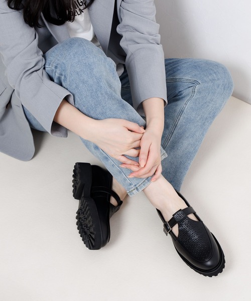 HIMIKO(ヒミコ)の「【Made in Japan】【HIMIKO】【撥水】Tストラップローファー/651107(ローファー・レディース・ブラック/アイボリー/シルバー・22.0cm/22.5cm/23.0cm/23.5cm/24.0cm/24.5cm/25.0cm/25.5cm/26.0cm)」の21枚目の写真