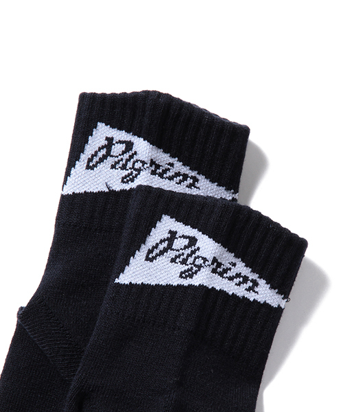 Pilgrim Surf Supply（ピルグリムサーフサプライ）の「Pilgrim Surf + Supply / Back Flag 3/4Socks（ソックス/靴下・メンズ・グレー/ブラック/ネイビー/ホワイト・ONE SIZE）」の5枚目の写真