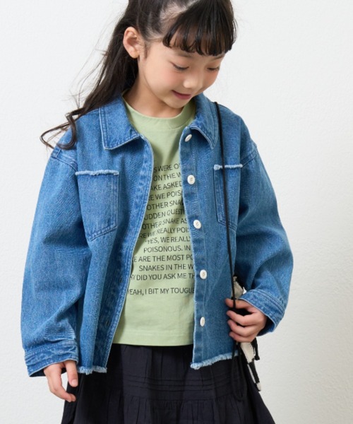 【2025年S/S新作】【KIDS】フリンジデニムシャツジャケット（シャツ/ブラウス）｜CIAOPANIC TYPY（チャオパニックティピー）
