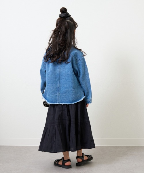 CIAOPANIC TYPY（チャオパニックティピー）の「【2025年S/S新作】【KIDS】フリンジデニムシャツジャケット（シャツ/ブラウス・キッズ・ブルー・XX-LARGE/X-LARGE/MEDIUM）」の20枚目の写真