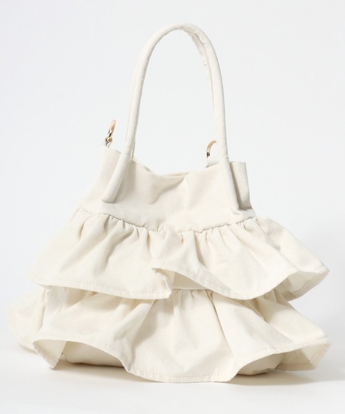 Lee（リー）の「Lee（リー）フリルデザイン2WAYミニショルダーバッグ/ハンドバッグ レディース（ショルダーバッグ・レディース・ブラック/オフホワイト/シルバー/ブラック系その他/ブラック系その他2/グレー系その他/ワイン・FREE）」の10枚目の写真