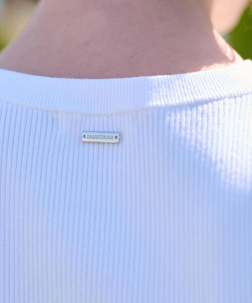 DRESSTERIOR（ドレステリア）の「【大人百花春号掲載 モデル美香さん着用】リブニットドッキングワンピース（ワンピース・レディース・ブラック/ホワイト系3・36/34/38）」の21枚目の写真