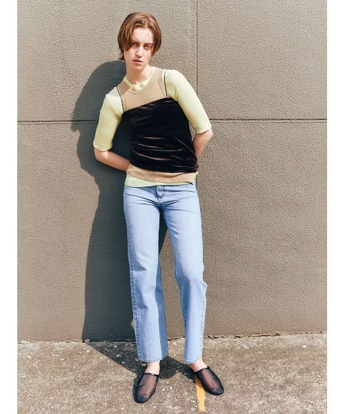 Mila Owen（ミラオーウェン）の「シルク混クルーネックアメスリニットタンク【ウォッシャブル】（タンクトップ・レディース・ライム/ホワイト/ベージュ/ミント/ブラック・0/1）」の16枚目の写真