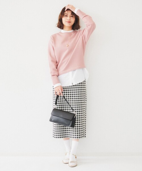 UNTITLED(アンタイトル)の「【コットン100/ストライプ】タイプライター バンドカラーシャツ(シャツ/ブラウス・レディース・オフホワイト/ホワイト系5/ブルー系7・04/48/50/00/01/02/03/44)」の8枚目の写真