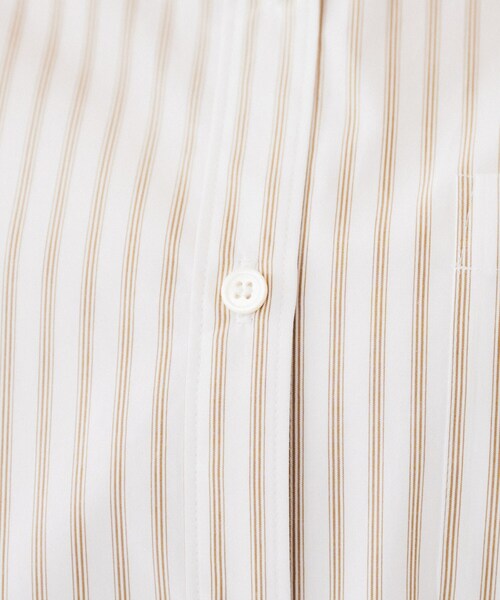UNTITLED(アンタイトル)の「【コットン100/ストライプ】タイプライター バンドカラーシャツ(シャツ/ブラウス・レディース・オフホワイト/ホワイト系5/ブルー系7・04/48/50/00/01/02/03/44)」の15枚目の写真