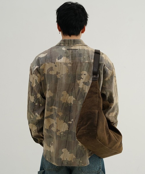 オーバーサイズ シワ加工 カモフラ柄シャツ CS2162【MASONPRINCE