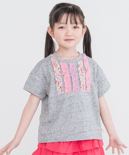 RAGMART（ラグマート）の「フリルTシャツ（Tシャツ/カットソー・キッズ・イエロー/グレー/オフホワイト・130cm/120cm/110cm/100cm）」の3枚目の写真