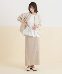 rectangle（レクタングル）の「フラワー刺繍タイトスカート（スカート）」