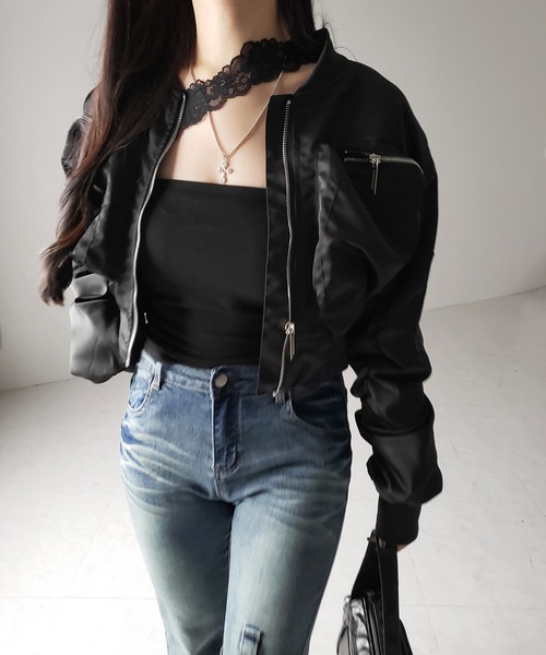me+em select(ミームセレクト)の「【 3color / 4size 】クロスデザインヴィンテージライクフリンジストレッチフレアデニム / cross design vintage-like fringe stretch flare denim(デニムパンツ・レディース・ブルー/ブラック/ダークブラック・MEDIUM/SMALL/X-LARGE/LARGE)」の14枚目の写真