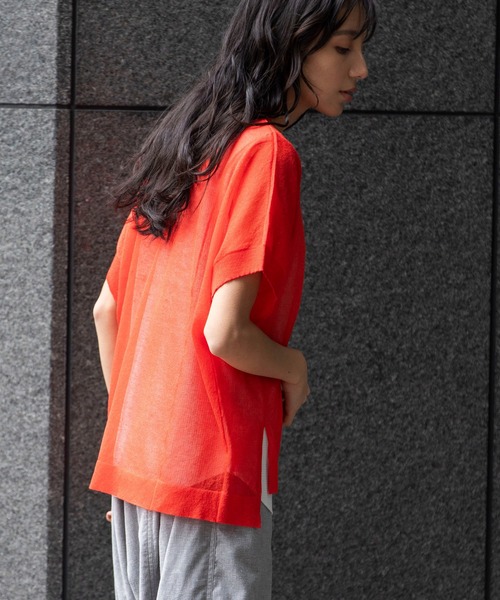 Munich（ミューニック）の「【吸湿性】【通気性】【抗菌性】シアーニットクルーネックプルオーバー（ニット/セーター・レディース・ホワイト/ブルー/ブラック/レッド・FREE）」の9枚目の写真