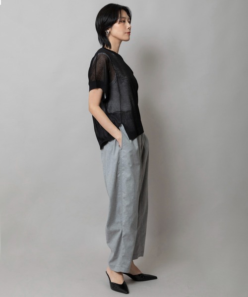 Munich（ミューニック）の「【吸湿性】【通気性】【抗菌性】シアーニットクルーネックプルオーバー（ニット/セーター・レディース・ホワイト/ブルー/ブラック/レッド・FREE）」の22枚目の写真