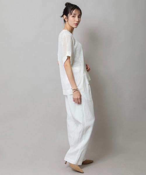 Munich（ミューニック）の「【吸湿性】【通気性】【抗菌性】シアーニットクルーネックプルオーバー（ニット/セーター・レディース・ホワイト/ブルー/ブラック/レッド・FREE）」の16枚目の写真