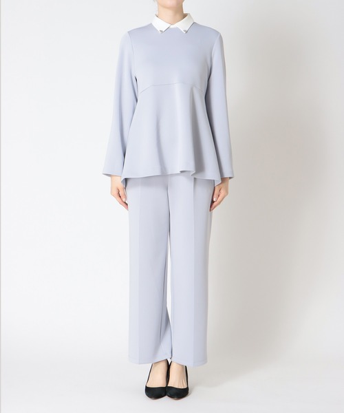 Jines（ジネス）の「≪WEB限定≫ 楽ちん綺麗見えワイドパンツ【セットアップ可】（その他パンツ・レディース・ブラック/ライトブルー/ベージュ・38）」の17枚目の写真