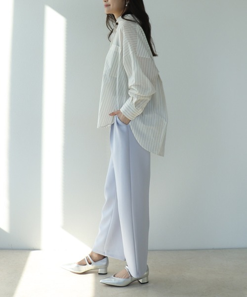 Jines（ジネス）の「≪WEB限定≫ 楽ちん綺麗見えワイドパンツ【セットアップ可】（その他パンツ・レディース・ブラック/ライトブルー/ベージュ・38）」の13枚目の写真