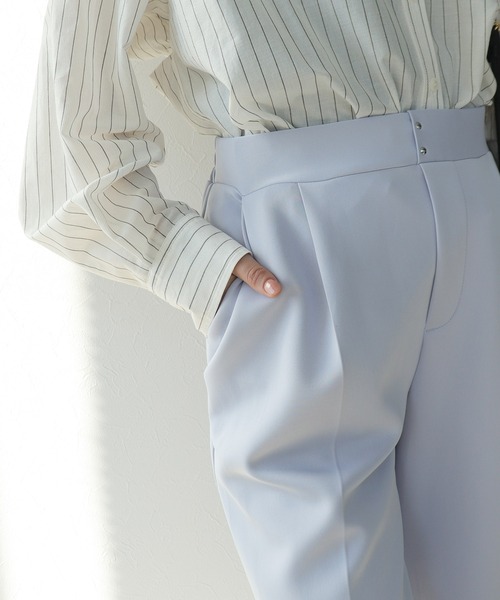 Jines（ジネス）の「≪WEB限定≫ 楽ちん綺麗見えワイドパンツ【セットアップ可】（その他パンツ・レディース・ブラック/ライトブルー/ベージュ・38）」の15枚目の写真