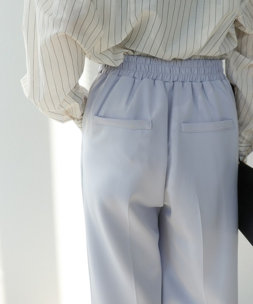 Jines（ジネス）の「≪WEB限定≫ 楽ちん綺麗見えワイドパンツ【セットアップ可】（その他パンツ・レディース・ブラック/ライトブルー/ベージュ・38）」の16枚目の写真