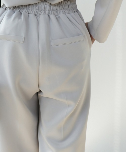 Jines（ジネス）の「≪WEB限定≫ 楽ちん綺麗見えワイドパンツ【セットアップ可】（その他パンツ・レディース・ブラック/ライトブルー/ベージュ・38）」の11枚目の写真