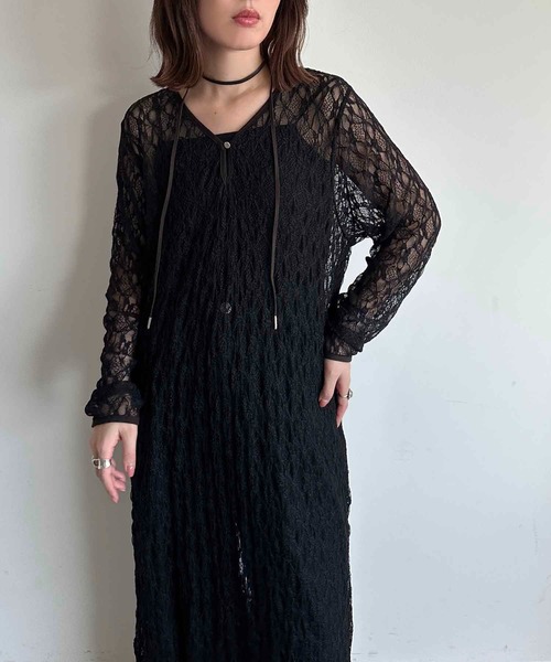 apres jour mignon(アプレジュールミニョン)の「タイ付き2WAYシアーレースワンピ【ZOZOTOWN限定アイテム】(ワンピース・レディース・オフホワイト/アイボリー/ブラック・X-LARGE/MEDIUM/SMALL)」の20枚目の写真
