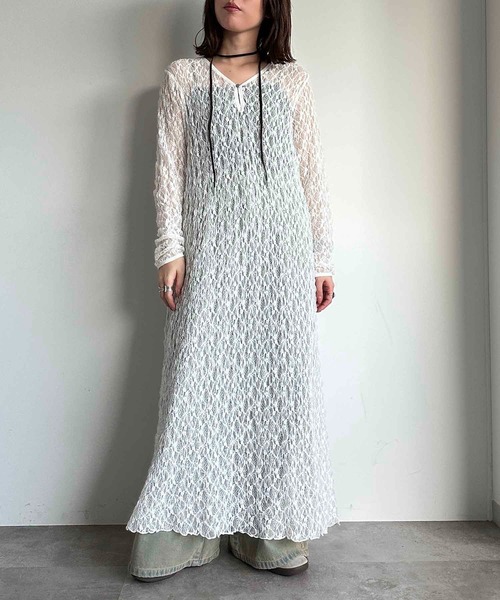 apres jour mignon(アプレジュールミニョン)の「タイ付き2WAYシアーレースワンピ【ZOZOTOWN限定アイテム】(ワンピース・レディース・オフホワイト/アイボリー/ブラック・X-LARGE/MEDIUM/SMALL)」の18枚目の写真