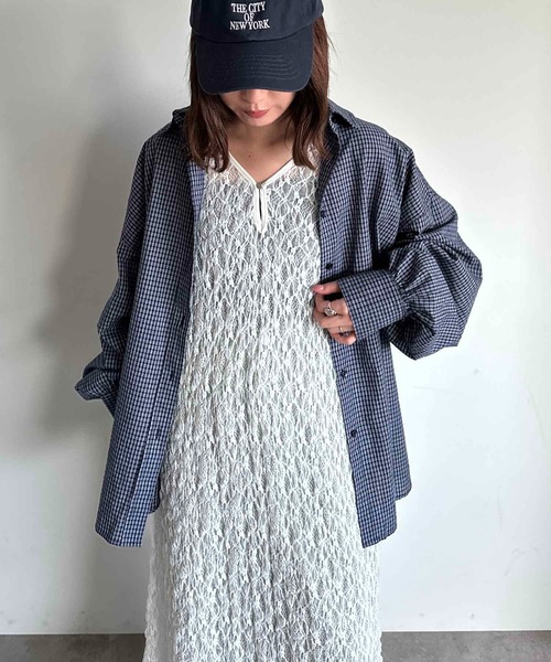 apres jour mignon(アプレジュールミニョン)の「タイ付き2WAYシアーレースワンピ【ZOZOTOWN限定アイテム】(ワンピース・レディース・オフホワイト/アイボリー/ブラック・X-LARGE/MEDIUM/SMALL)」の7枚目の写真
