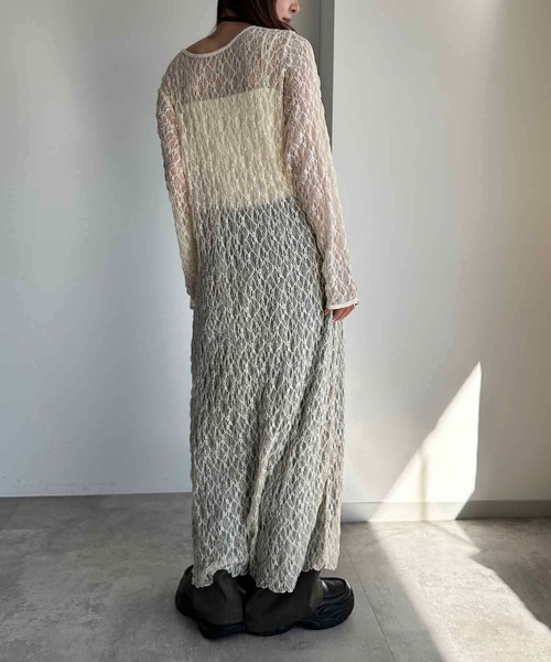 apres jour mignon(アプレジュールミニョン)の「タイ付き2WAYシアーレースワンピ【ZOZOTOWN限定アイテム】(ワンピース・レディース・オフホワイト/アイボリー/ブラック・X-LARGE/MEDIUM/SMALL)」の16枚目の写真