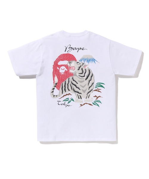 A BATHING APE(アベイシングエイプ)の「TIGER SOUVENIR TEE(Tシャツ/カットソー・メンズ・ブラック/ホワイト・XXX-LARGE/MEDIUM/LARGE/SMALL/X-LARGE/XX-LARGE)」の3枚目の写真