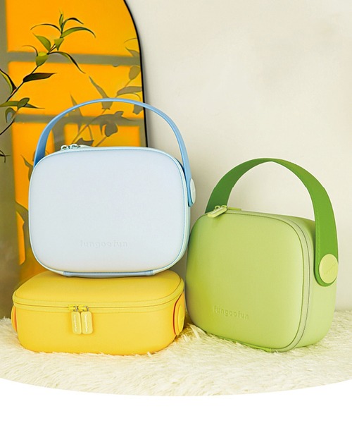 ORiental TRaffic(オリエンタルトラフィック)の「EVAミラー付きポーチ/G-0024(ハンドバッグ・レディース・イエロー/グリーン/ブルー・フリ-)」の3枚目の写真