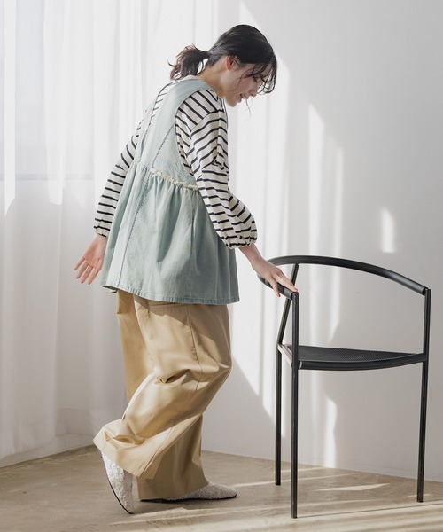 niko and...（ニコアンド）の「ボーイズクラフトチノパンツ（チノパンツ・レディース・アイボリー/ベージュ/ネイビー/チャコール・MEDIUM/LARGE/SMALL）」の15枚目の写真