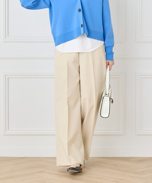 INED（イネド）の「【2025NEW】美脚ワイドパンツ（その他パンツ・レディース・チェック/その他/ブルー/オフホワイト/ブラック/ベージュ・9号/7号）」の4枚目の写真