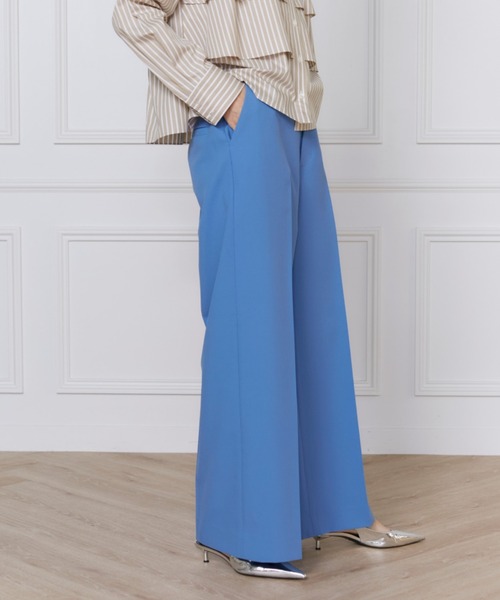 INED（イネド）の「【2025NEW】美脚ワイドパンツ（その他パンツ・レディース・チェック/その他/ブルー/オフホワイト/ブラック/ベージュ・9号/7号）」の5枚目の写真