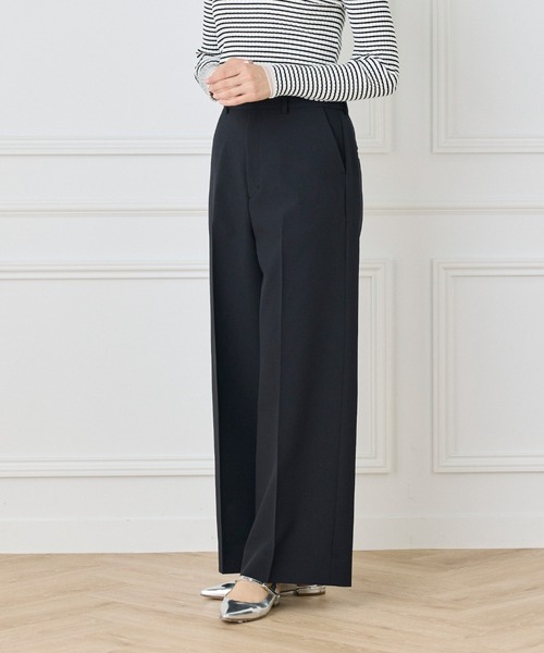 INED（イネド）の「【2025NEW】美脚ワイドパンツ（その他パンツ・レディース・チェック/その他/ブルー/オフホワイト/ブラック/ベージュ・9号/7号）」の3枚目の写真