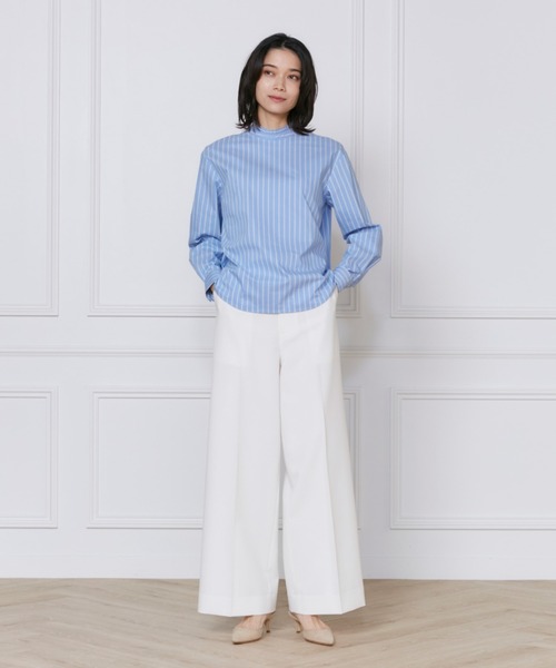 INED（イネド）の「【2025NEW】美脚ワイドパンツ（その他パンツ・レディース・チェック/その他/ブルー/オフホワイト/ブラック/ベージュ・9号/7号）」の7枚目の写真