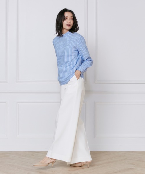 INED（イネド）の「【2025NEW】美脚ワイドパンツ（その他パンツ・レディース・チェック/その他/ブルー/オフホワイト/ブラック/ベージュ・9号/7号）」の8枚目の写真