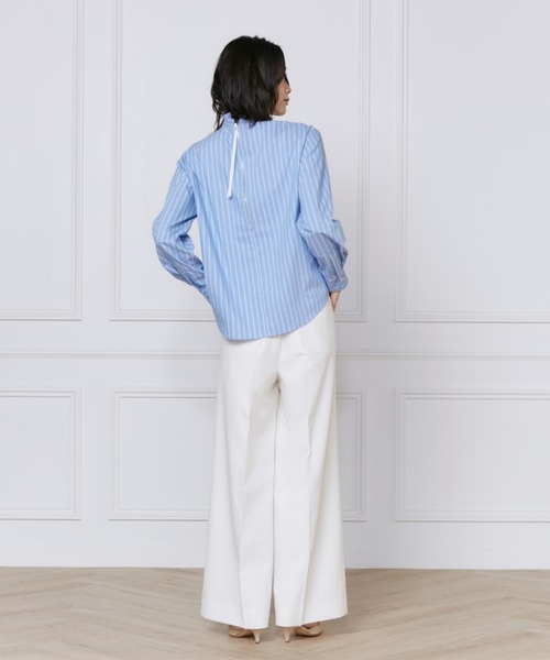 INED（イネド）の「【2025NEW】美脚ワイドパンツ（その他パンツ・レディース・チェック/その他/ブルー/オフホワイト/ブラック/ベージュ・9号/7号）」の9枚目の写真