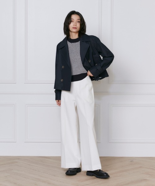 INED（イネド）の「【2025NEW】美脚ワイドパンツ（その他パンツ・レディース・チェック/その他/ブルー/オフホワイト/ブラック/ベージュ・9号/7号）」の10枚目の写真