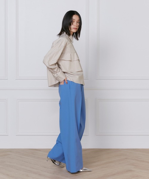 INED（イネド）の「【2025NEW】美脚ワイドパンツ（その他パンツ・レディース・チェック/その他/ブルー/オフホワイト/ブラック/ベージュ・9号/7号）」の13枚目の写真