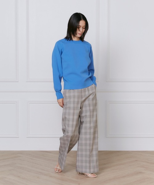 INED（イネド）の「【2025NEW】美脚ワイドパンツ（その他パンツ・レディース・チェック/その他/ブルー/オフホワイト/ブラック/ベージュ・9号/7号）」の19枚目の写真