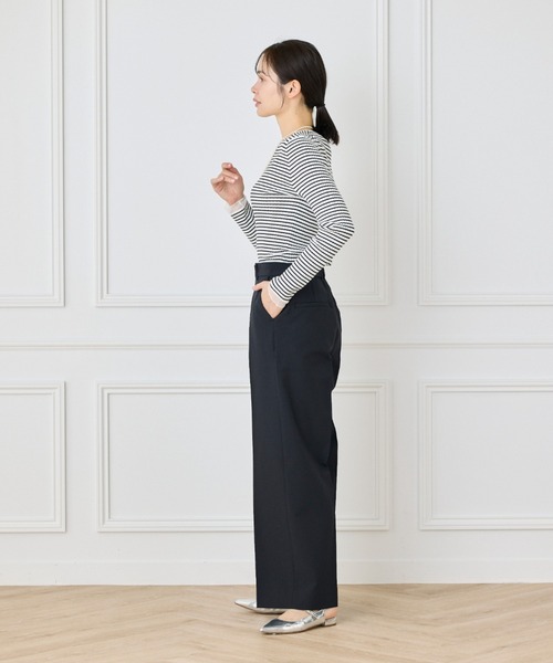 INED（イネド）の「美脚ワイドパンツ（その他パンツ・レディース・チェック/その他/ブルー/オフホワイト/ブラック/ベージュ・9号/7号）」の9枚目の写真