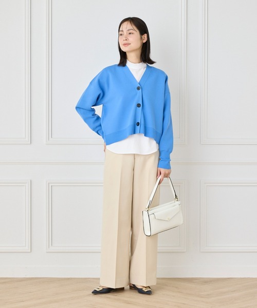 INED（イネド）の「美脚ワイドパンツ（その他パンツ・レディース・チェック/その他/ブルー/オフホワイト/ブラック/ベージュ・9号/7号）」の10枚目の写真