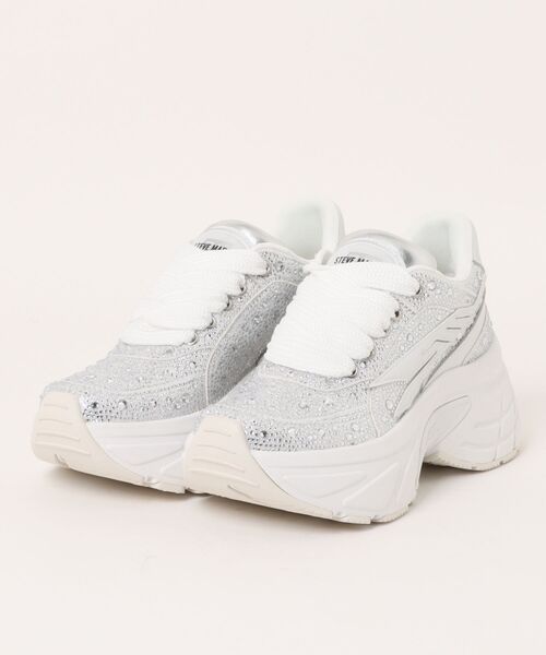 関/送込★Steve Madden★ラインストーン チャンキー スニーカー 人気【全面ラインストーン】Steve Madden Maximaスニーカー