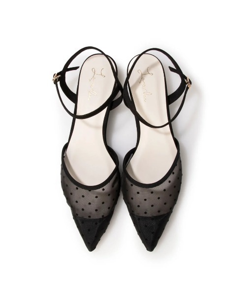 ラウナレア（Launa lea）/【再入荷】ドットチュールベルトパンプス(0600) ドットチュールベルトパンプス(0600)（パンプス）｜Launa lea