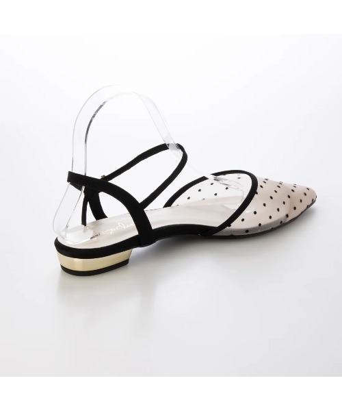 Launa lea（ラウナレア）の「ドットチュールベルトパンプス(0600)（パンプス・レディース・ブラック/ベージュ・22.0cm/22.5cm/23.0cm/23.5cm/24.0cm/24.5cm/25.0cm/25.5cm）」の5枚目の写真