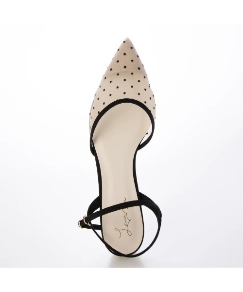 Launa lea（ラウナレア）の「ドットチュールベルトパンプス(0600)（パンプス・レディース・ブラック/ベージュ・22.0cm/22.5cm/23.0cm/23.5cm/24.0cm/24.5cm/25.0cm/25.5cm）」の6枚目の写真